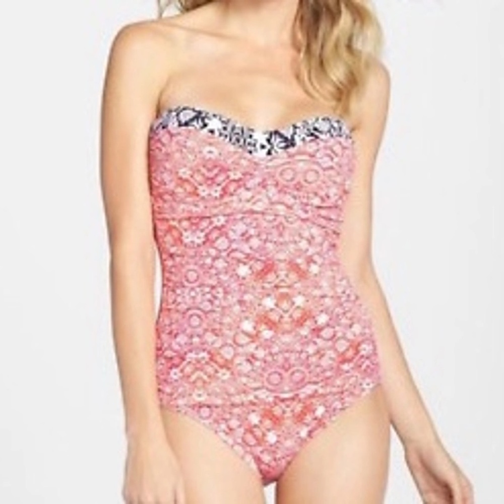 Tommy Bahama Pink Floral One-Piece Swimsuit